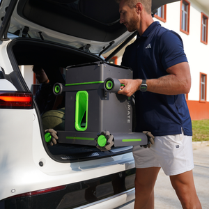 AceMate Tennis Robot in Car
