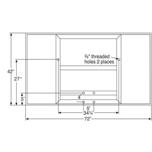 Bison 42" x 72" Polycarbonate Playground Backboard