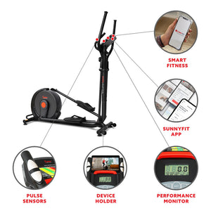 Sunny Power Stride Smart Elliptical Cross Trainer Machine