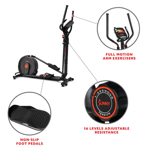 Sunny Power Stride Smart Elliptical Cross Trainer Machine