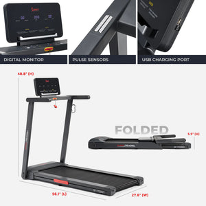 Sunny Interactive Slim Treadmill