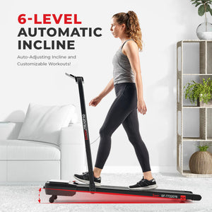 Sunny Pacer Smart Compact Auto Incline Treadpad Treadmill