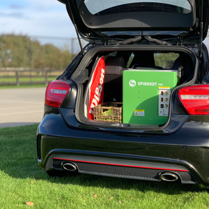 Spinshot Pro Tennis Ball Machine Fitting in Car