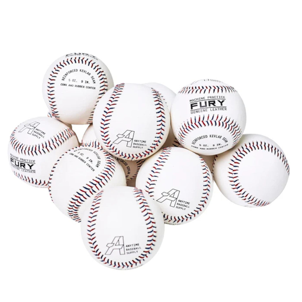 Fury Leather Pitching Machine Baseballs