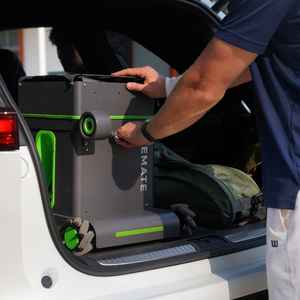 AceMate Tennis Robot in Car