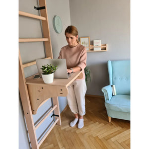 BenchK 112 Swedish Ladder Wall Bars with Desk