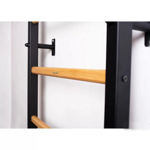 BenchK 211 Swedish Ladder Wall Bars with Gymnastic Accessories Black