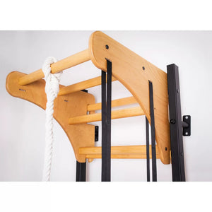 BenchK 211 Swedish Ladder Wall Bars with Gymnastic Accessories Black