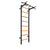 BenchK 221 Swedish Ladder Wall Bars with Steel Pullup Bar Black