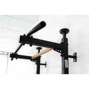 BenchK 521 Swedish Ladder Wall Bars with Steel Pullup Bar Black