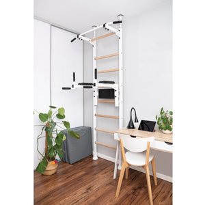 BenchK 521 Swedish Ladder Wall Bars with Pullup and Dip Bar