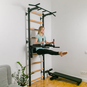 BenchK 722 Swedish Ladder Wall Bars with Dip Bar