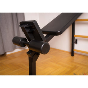 BenchK 723 Swedish Ladder Wall Bars with Dip Bar & Bench