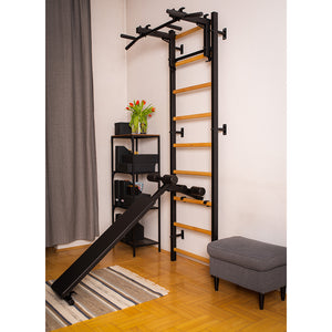 BenchK 733 Swedish Ladder Wall Bars with Workout Bench