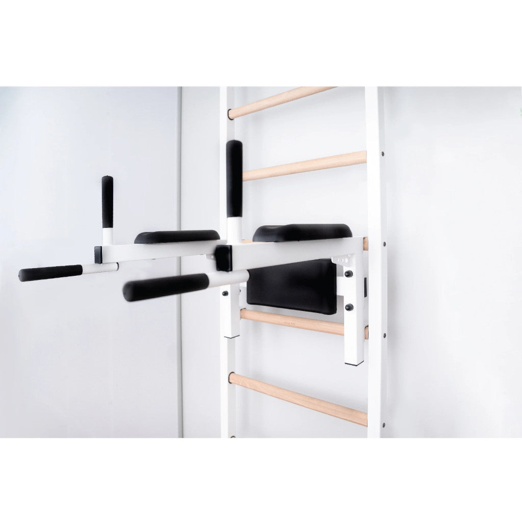 BenchK DB1 Dip Bar with Back Support White