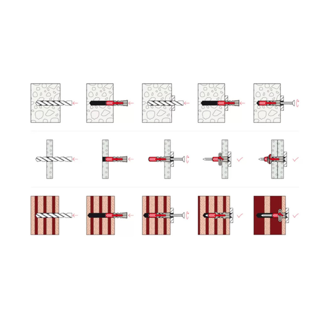 Fischer Expansion Plugs (8 screws) for BenchK Series 1, 2 & 5