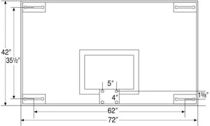 Bison 42" x 72" Standard Glass Backboard