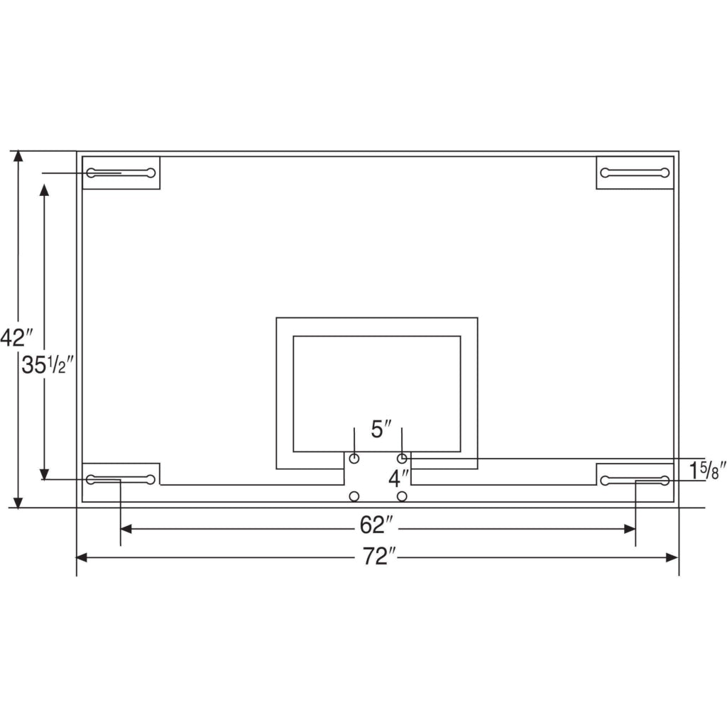 Bison 42" x 72" Unbreakable Short Glass Backboard
