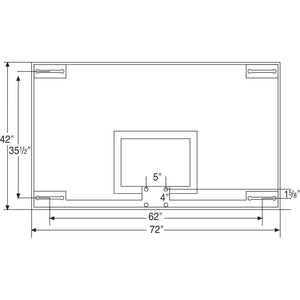 Bison 42" x 72" Unbreakable Short Glass Backboard