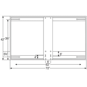 Bison 42" x 72" Rectangular Steel Backboard