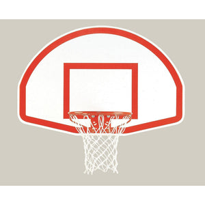 Bison Lifeguard White Aluminum Backboard with Border & Shooter's Square