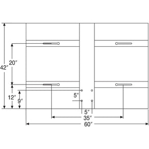 Bison 42" x 60" Ultimate Rectangular Steel Playground and Side Court Backboard