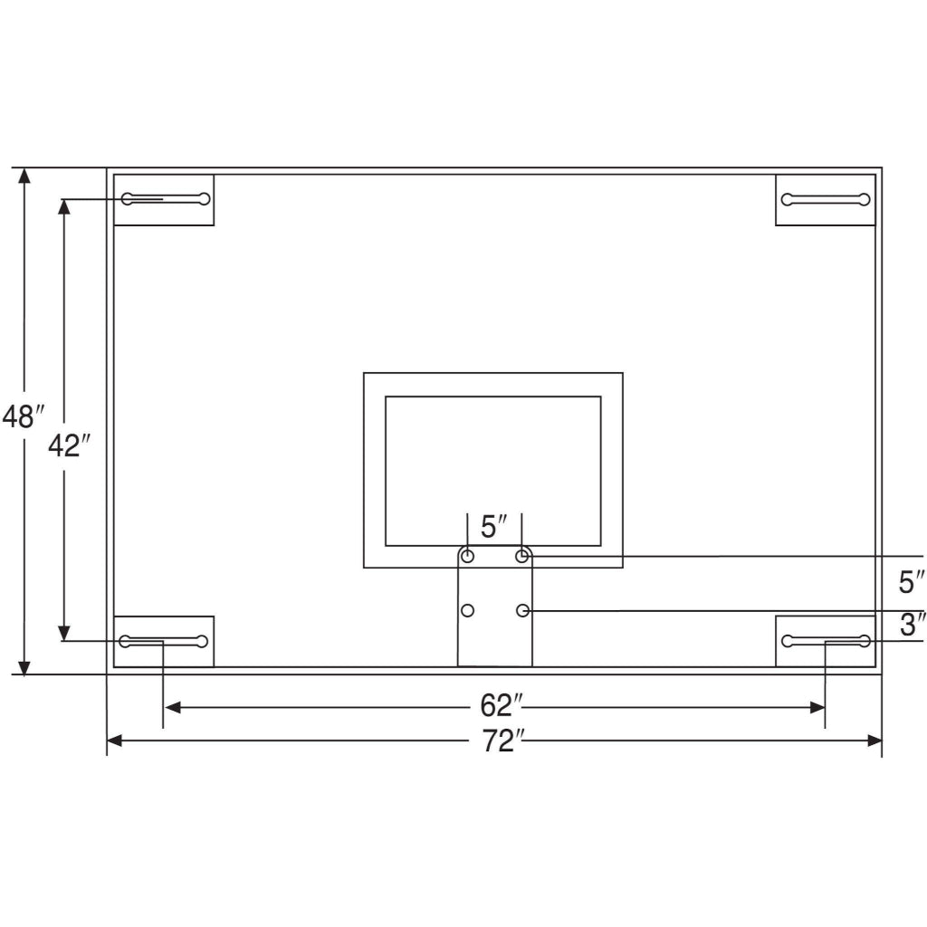 Bison 48" x 72" Tall Glass Competition Backboard