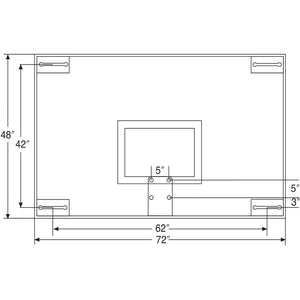 Bison 48" x 72" Tall Glass Competition Backboard