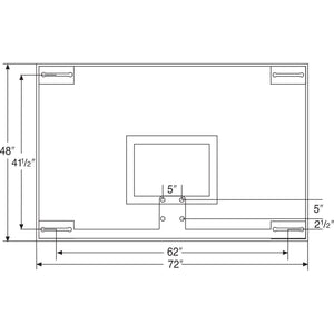 Bison 48" x 72" Unbreakable Tall Glass Backboard