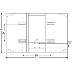 Bison 48" x 72" Tall Unbreakable "XL" Glass Competition Conversion Backboard