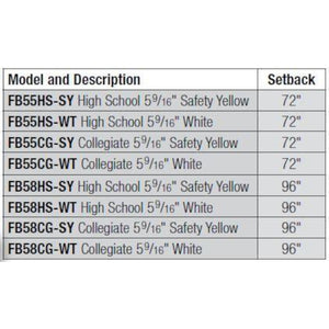 Bison 5-9/16" Gooseneck Football Goalposts