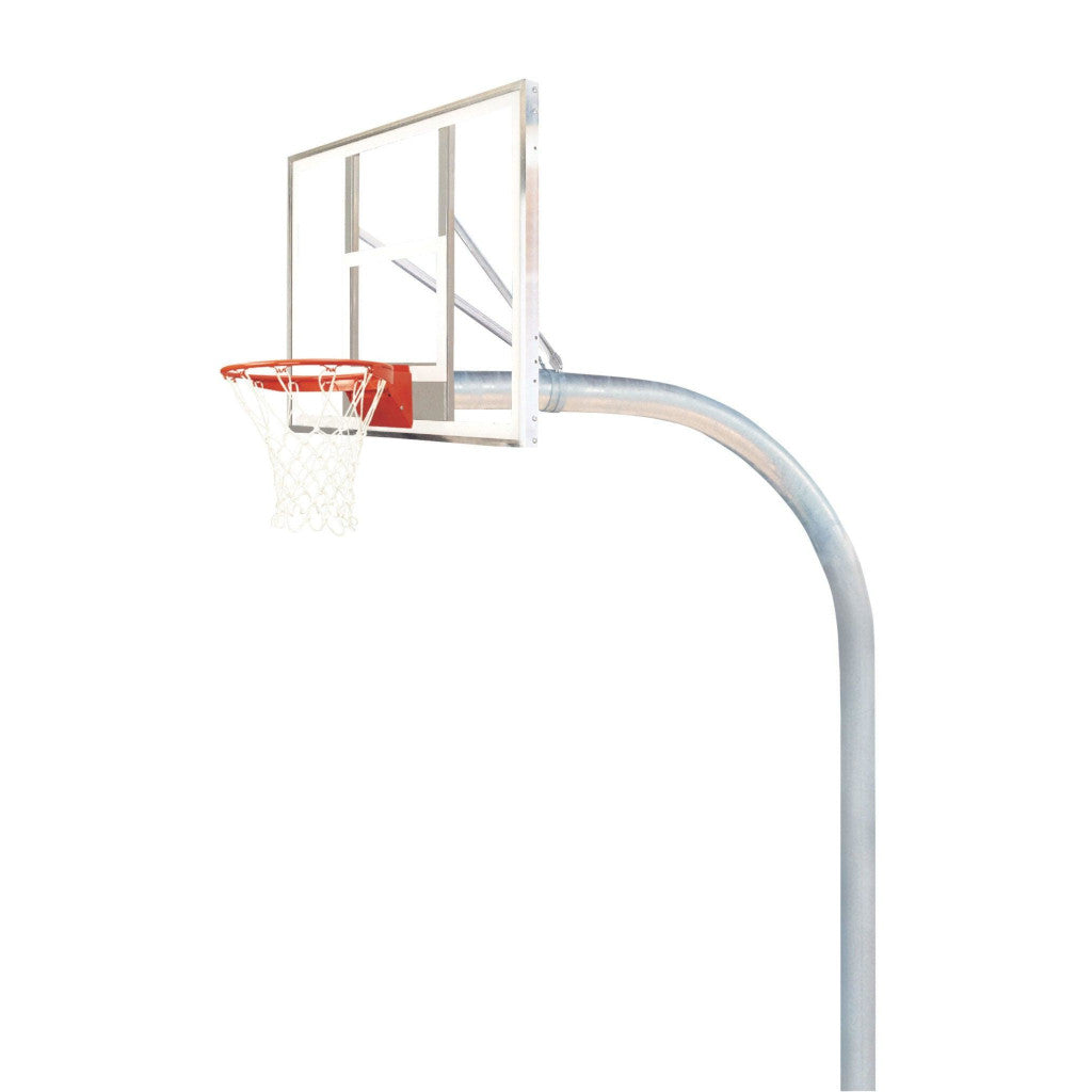 Bison 5-9/16" Mega Duty Unbreakable Polycarbonate 54" x 42" Rectangular Playground Basketball System