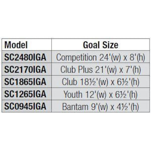 Bison ShootOut 4" Square Aluminum Permanent/Semi Permanent Soccer Goals