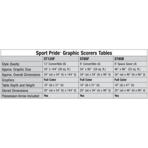 Bison Sport Pride Graphic Scorers Table