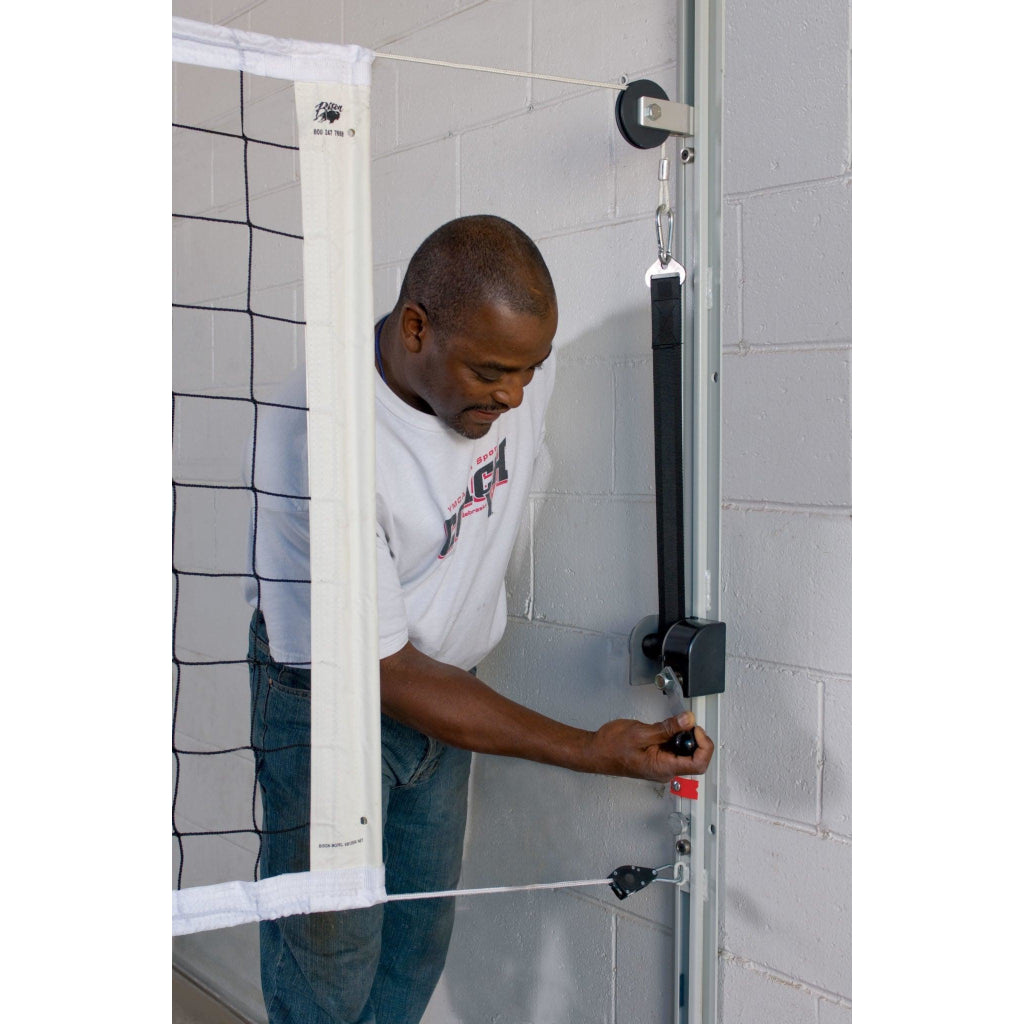 Bison Match Point Post or Wall Mounted Volleyball System Top Sports Tech
