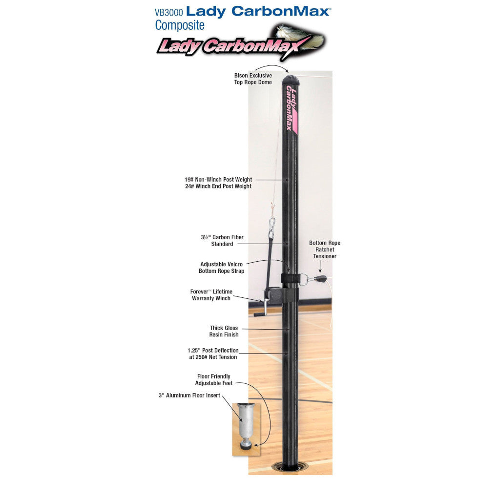 Bison Lady CarbonMax Composite Double Court System