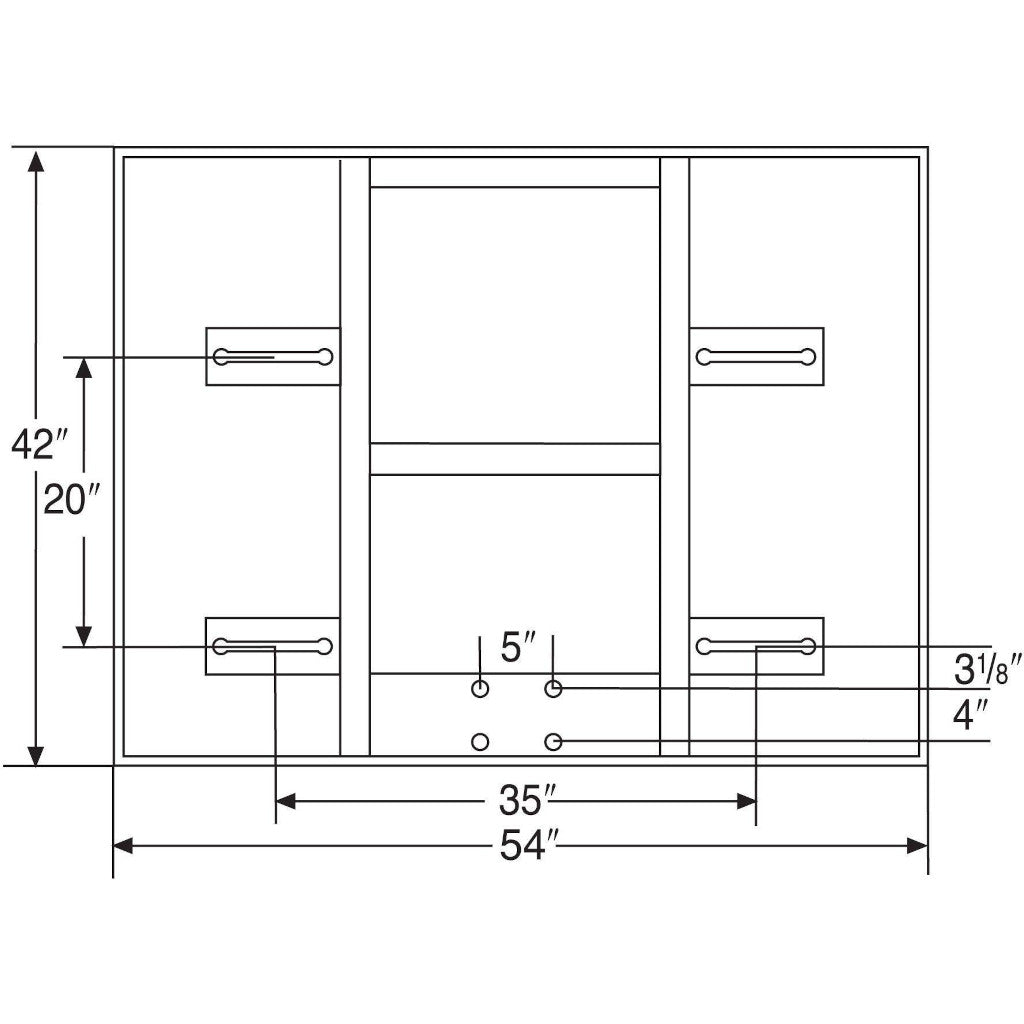 Bison 42" x 54" Glass Conversion Backboard