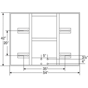 Bison 42" x 54" Glass Conversion Backboard