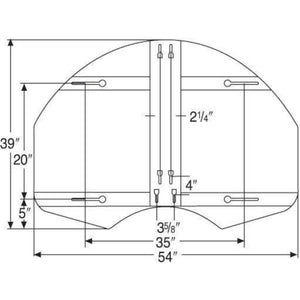 Bison 39" x 54" Ruff Play Rear Mount Steel Playground Backboard