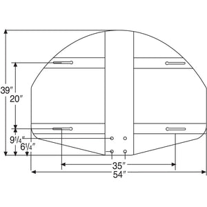 Bison 39" x 54" Dura Steel Fan-Shaped Playground Backboard