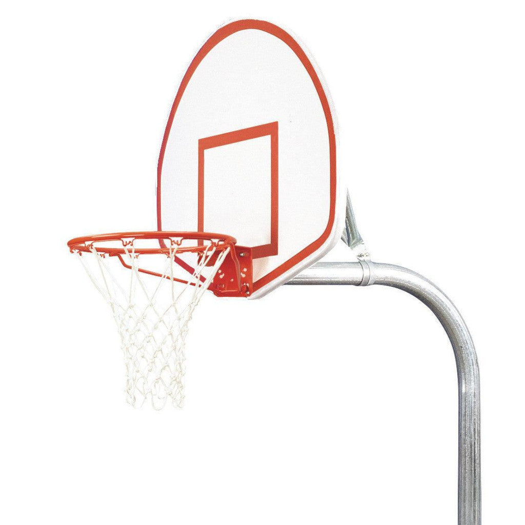 Bison 3-1/2" Tough Duty Finished Aluminum Fan Playground Basketball System