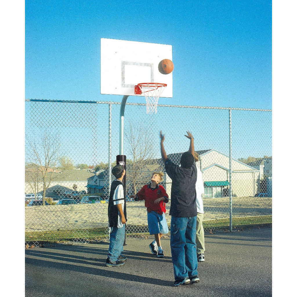 Bison 3-1/2" Tough Duty Rectangle Steel Playground Basketball System
