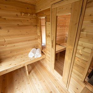 Dundalk Leisurecraft Canadian Timber Georgian Cabin Sauna with Changeroom