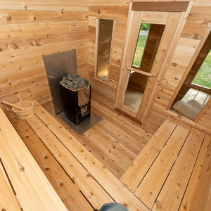 Dundalk Leisurecraft Canadian Timber Georgian Cabin Sauna with Changeroom