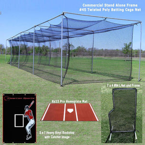 Cimarron Batting Cage Stand Alone Frame Bundle