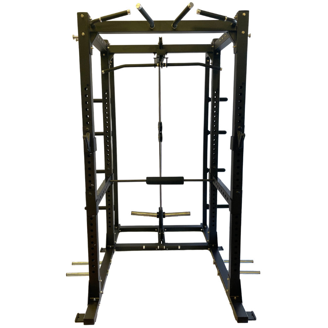 Diamond Fitness Power Rack with High Low Pully and Plate Tree
