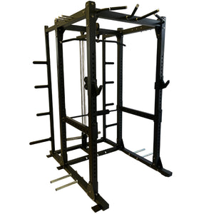 Diamond Fitness Power Rack with High Low Pully and Plate Tree