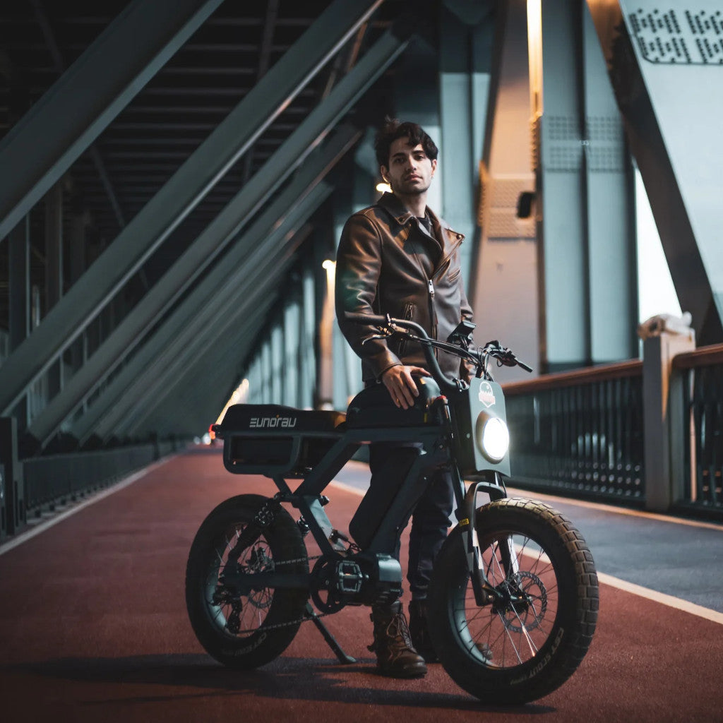 flash electric bicycle QuietKat QKF750-IB 48V Electric Folding Fat Tire Bike