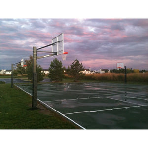 Gared Endurance Steel Playground Basketball System GP104S60: 4' Extension, 42" x 60" Steel Backboard