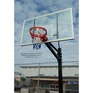 Gared Endurance Steel Playground Basketball System GP105PC72: 5' Extension, 42" x 72" Polycarbonate Backboard